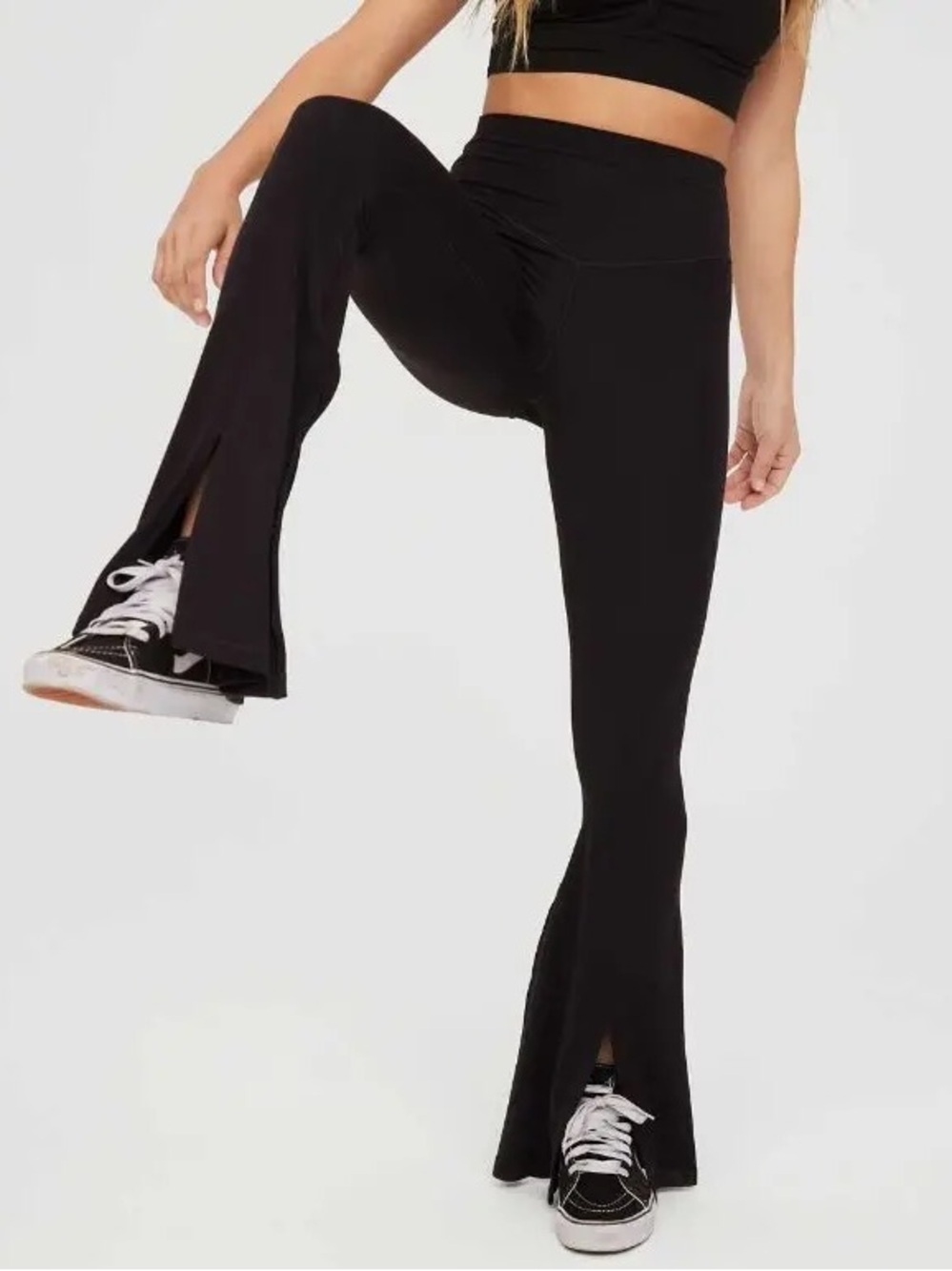 Aerie - Offline - High Waisted Slit Flare Legging - Small